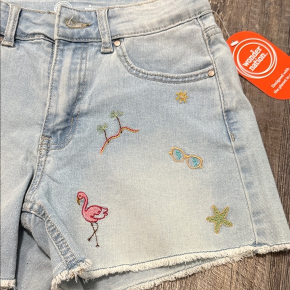 Wonder Nation Blue and Light Denim Kids Shorts Set - Picture 4 of 13